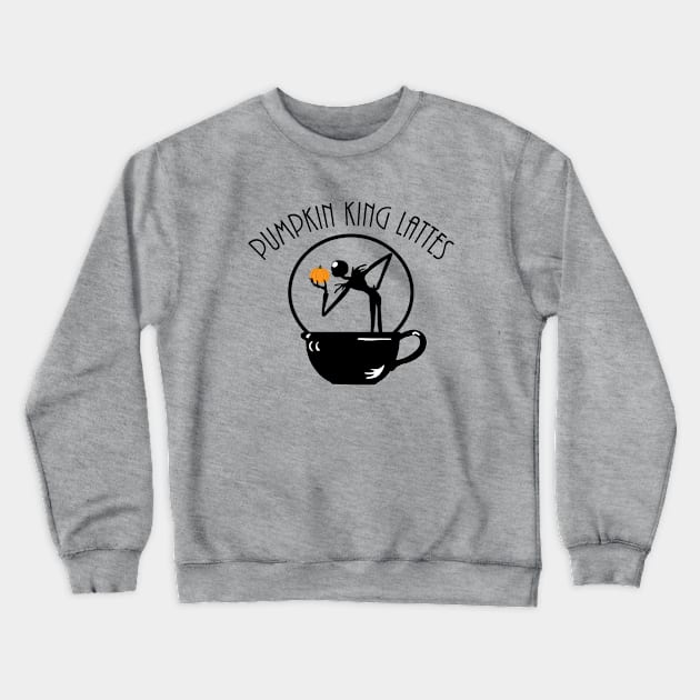 Pumpkin King Lattes Crewneck Sweatshirt by Coffee And